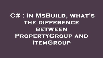 C# : In MsBuild, what