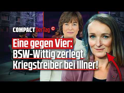 Eine gegen Vier: BSW-Wittig zerlegt Kriegstreiber bei Illner!