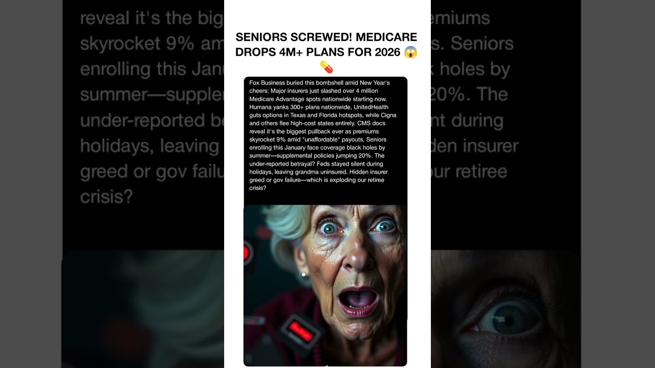 SENIORS SCREWED! MEDICARE DROPS 4M+ PLANS FOR 2026 😱💊