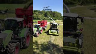 Perfekte Silageernte mit CLAAS Jaguar 970 und Fendt 724, 728 & 828 Grasernte Häckseln