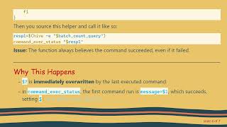 How to Properly Use return Status from Another Shell Script Function