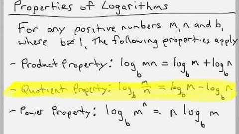 Expanding Logs (Quotient Property)