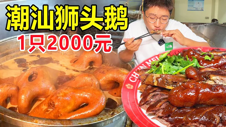 廣東汕頭，45年鵝肉店吃獅頭鵝鵝頭，1隻鵝頭賣800塊，金錢的味道 #麥總去哪吃 - 天天要聞