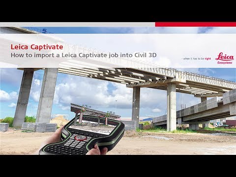 How to import a Leica Captivate job into AutoCAD Civil 3D