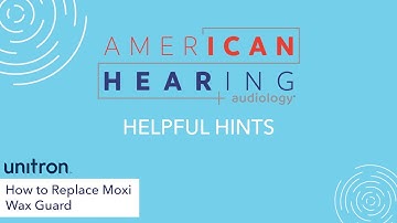 How to Replace Wax Guard Moxi (Unitron)