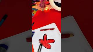 K letter in Bubble writing ✍️| easy drawing #drawing #colour #art #shorts