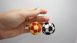 Balón de fútbol llavero amigurumi tutorial