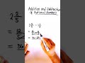 Addition and Subtraction of Rational Numbers