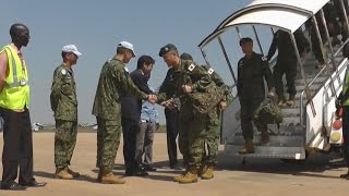 駆け付け警護へ先発隊到着  南スーダンＰＫＯの陸自