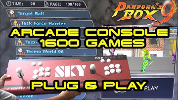 ARCADE Video Game Console 1600 games + dual joysticks! Pandora