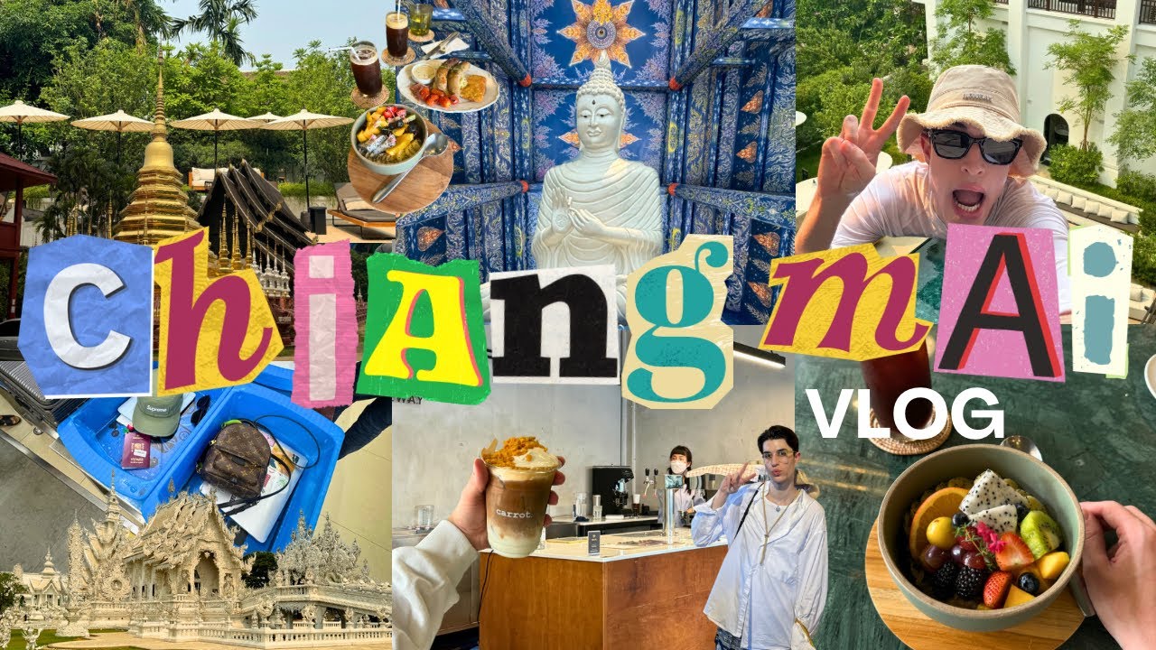 vlog | ME ENAMORÉ DE UN COREANO EN CHIANG MAI 🥹🙈🩷 templo blanco, mucho CAFE y HOTEL TOUR! 🇹🇭✈️