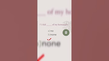 NO VS NONE ENGLISH GRAMMAR QUIZ (PART 3). Will you score? 3/3