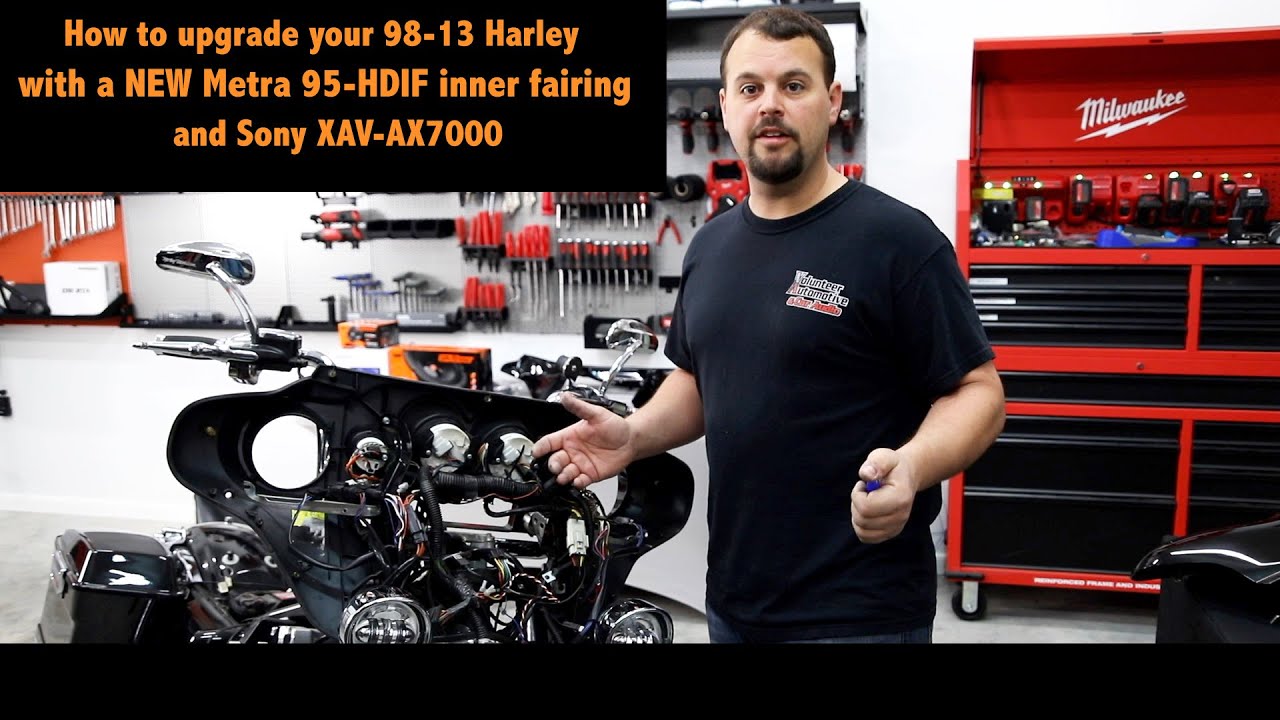 Модернизируйте Harley Davidson Street Glide 1998–13 годов, установив XAV-AX7000 и внутренний обте...