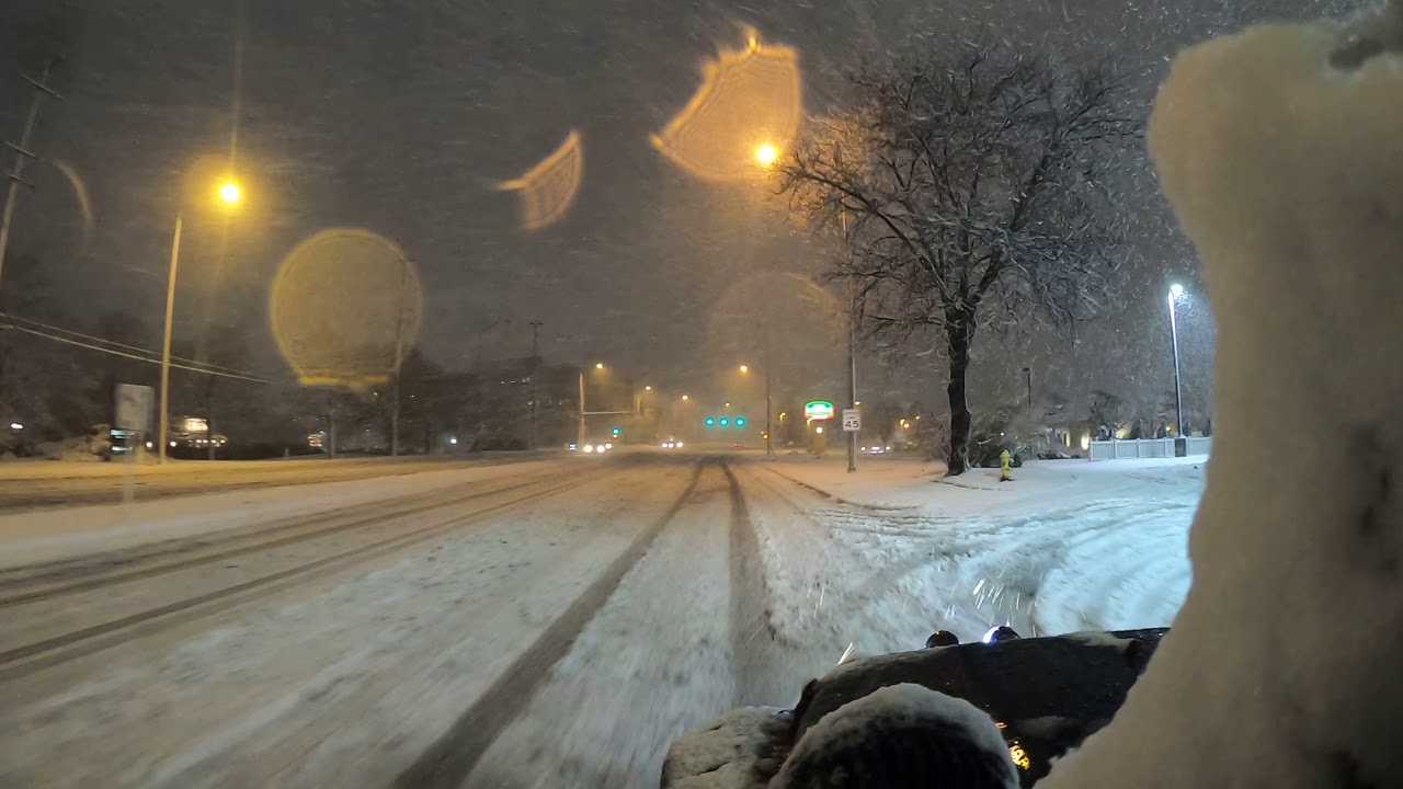 Driving in snow Schaumburg IL YouTube