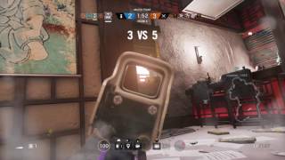 Rainbow Six Match point saved with collateral kill on Sledge.