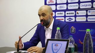 Basket Serie A, le parole del coach della Grissin Bon dopo la vittoria con il Cantù