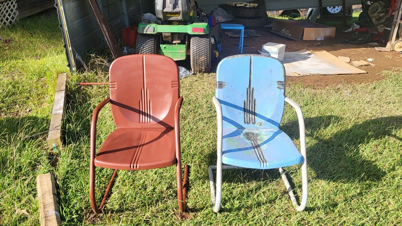 Restoring Vintage Chairs for my Fireball camper - YouTube