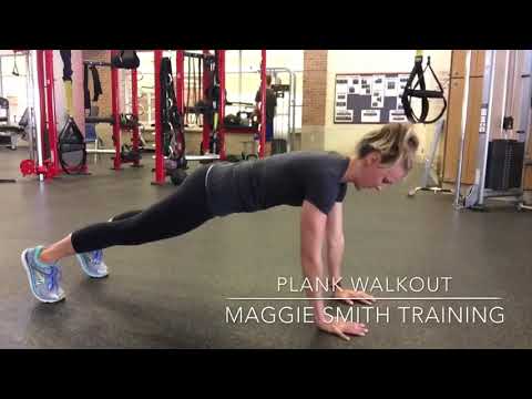 Plank Walkout, Hip Thrusts, Single Arm Cable Press, TRX Chin-Ups, Reverse Lunge