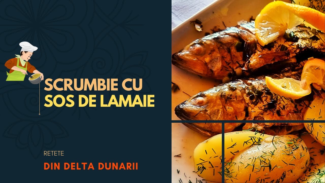 Scrumbie la cuptor cu sos de lămâie