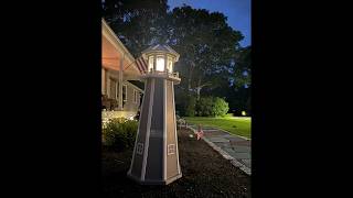 Check out this fully assembled solar lighthouse for my yard