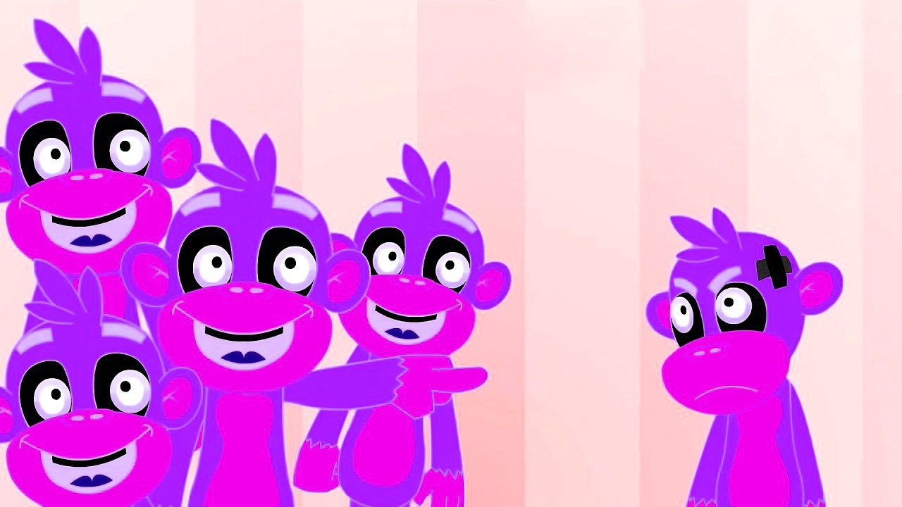 Five Little Monkeys Remix 🐒🎵 1 Minute Fun Loop Song | Kids Nursery Rhyme with Silly Sounds