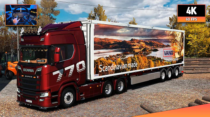 Scania 770S V8 open pipe | Steinkjer - Lillehammer | ETS2 1.57 4K + Wheel Cam