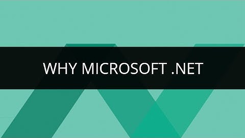 Why Microsoft .Net | Microsoft .Net Tutorial | Edureka