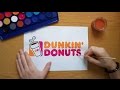 How to draw the Dunkin Donuts logo (Logo drawing)