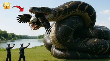 Brave Heroes Face a Giant Python in an Epic Fight to Rescue an Eagle 🐍⚔️🦅