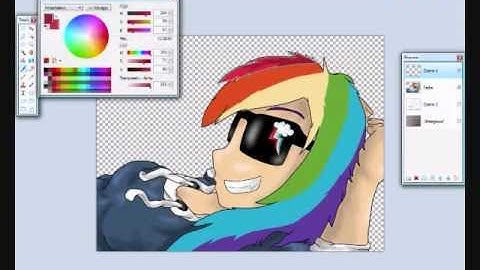 Paint.Net Speedpaint Rainbow Dash Human