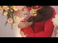 Baby monkey sugar is shy at prewedding party