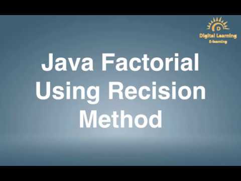 74 Java Factorial Using Recursion Method | Online Training Download app from below link