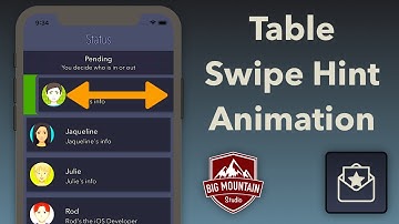 Table Row Swipe Hint Animation (iOS, Xcode 10, Swift 4)