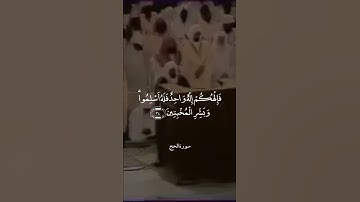 ذَٰلِكَ وَمَنْ يُعَظِّمْ شَعَائِرَ اللَّهِ || سورة الحج || علي جابر