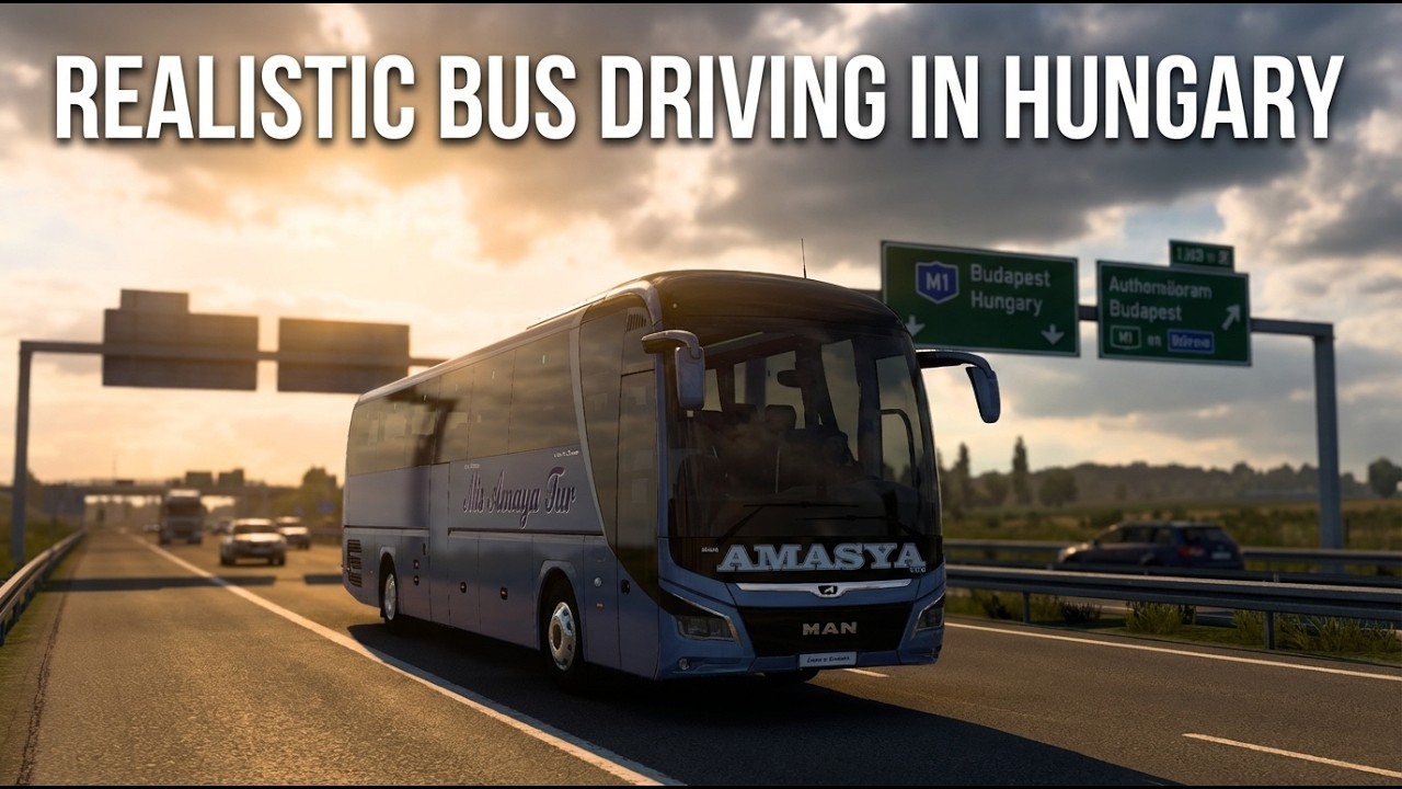 Realistic Bus Driving in Hungary 🇭🇺 | ETS2 MAN Lion’s Coach