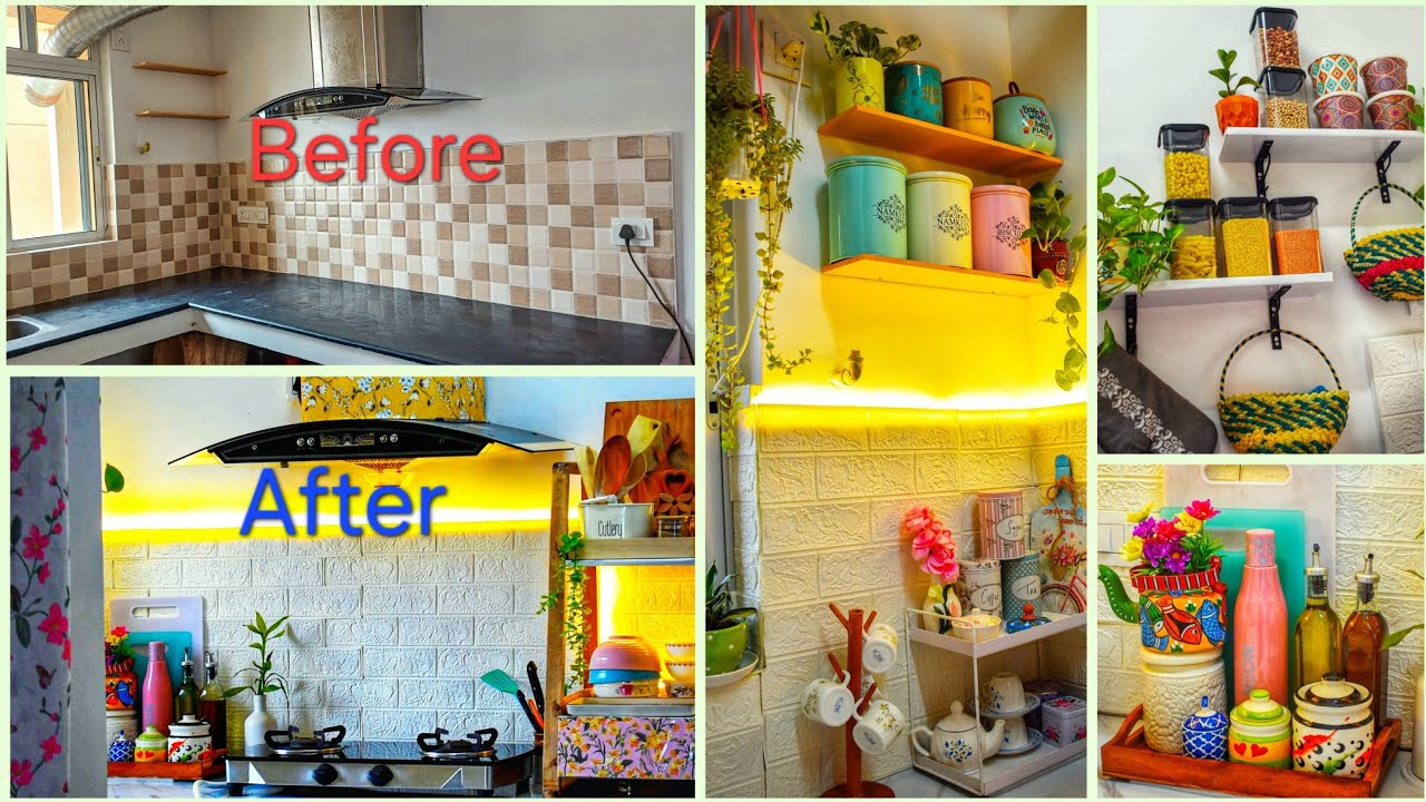 Non Modular Kitchen Makeover..Non Modular Kitchen organization.নন ...