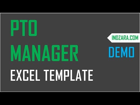 How to enter data and view reports in Paid Time off (PTO) Manager Excel Template