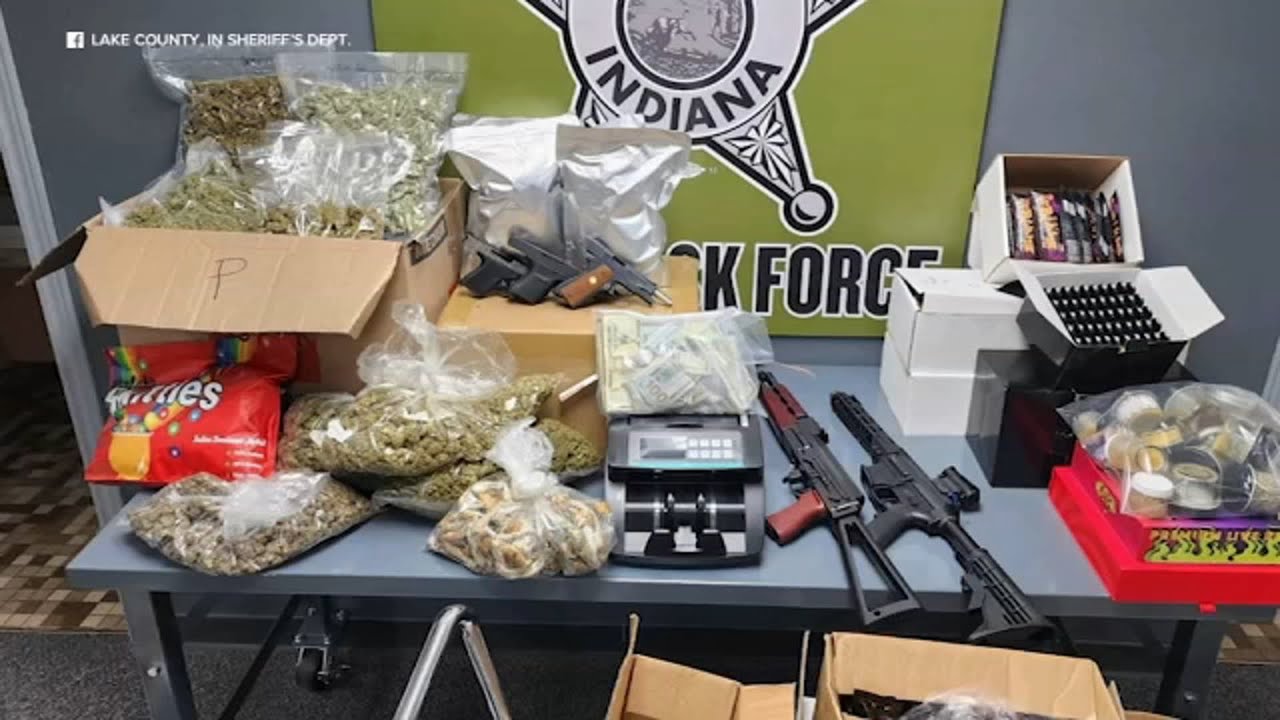Guns, cash, over 130 lbs. of drugs found in Hobart home raid