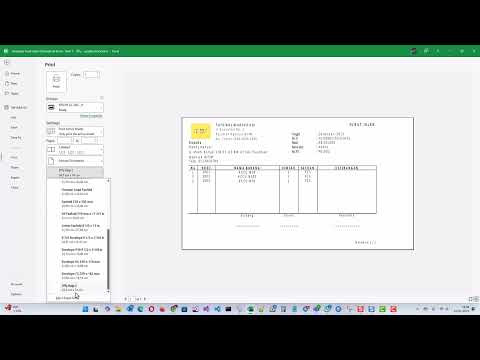 Panduan Setting Kertas Kontinu Ukuran 3Ply Bagi 2 di Excel