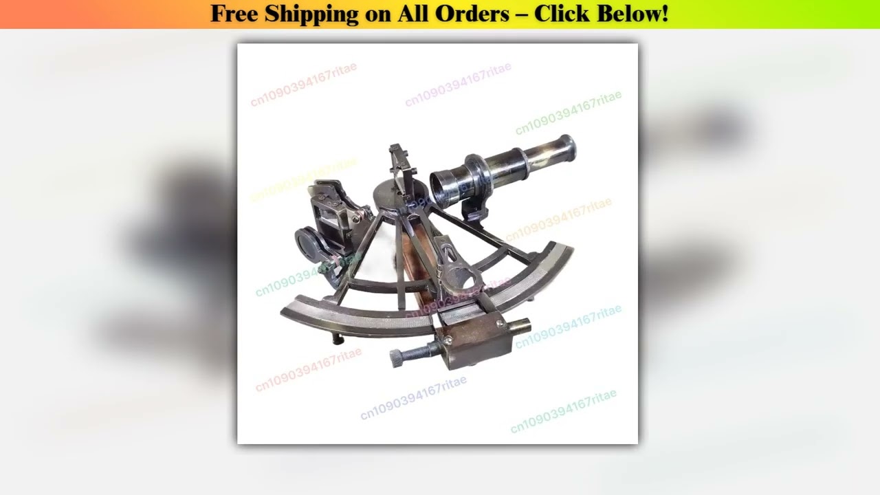 Vintage Solid Brass Sextant Nautical Marine Navigation Instrument Collectible Decoration Gift