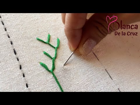 BORDADO A MANO PUNTADA DECORATIVA PUNTO CORAL | HAND EMBROIDERY EASY STITCH NEW DESIGN