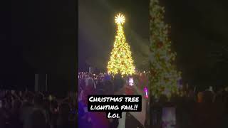 Christmas tree lighting fail!! #capecoral #florida #christmastree #fail