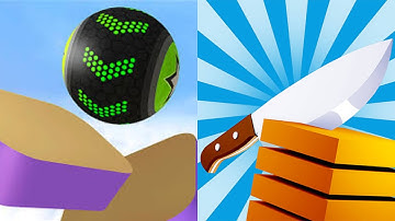 Going Balls Vs Slice it all Android iOS Mobile Gameplay Walkthrough