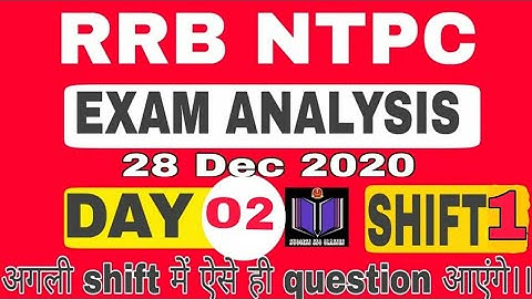 NTPC 29 DEC 2020 ANALYSIS SHIFT-1 Math #NTPC #RRB #RAILWAY