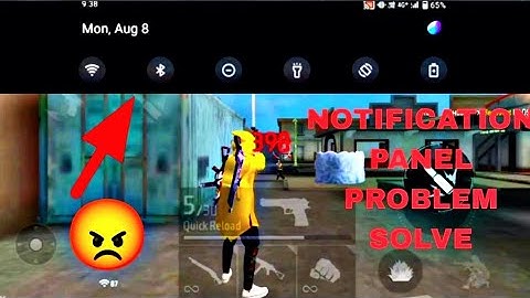 Phone notification bar problem in vivo 😀 FREE FIRE. Disable Notification Center #freefire #vivo