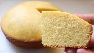 Basic Plain & Soft Vanilla Sponge Cake Recipe Without Oven | Aliza Bakery