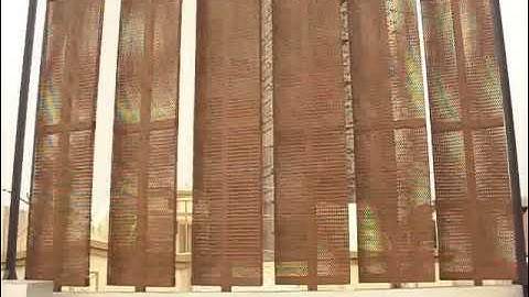 Motorized Vertical Louver for Building Exteriors