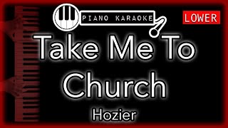 Take Me To Church (LOWER -3) - Hozier - Piano Karaoke Instrumental Resimi