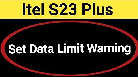 how to set data limit warning, Itel S23 Plus me data limit kaise set kare