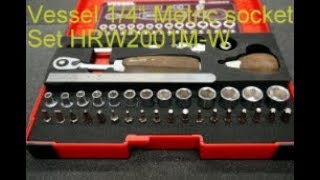 Vessel 1/4 Metric socket set